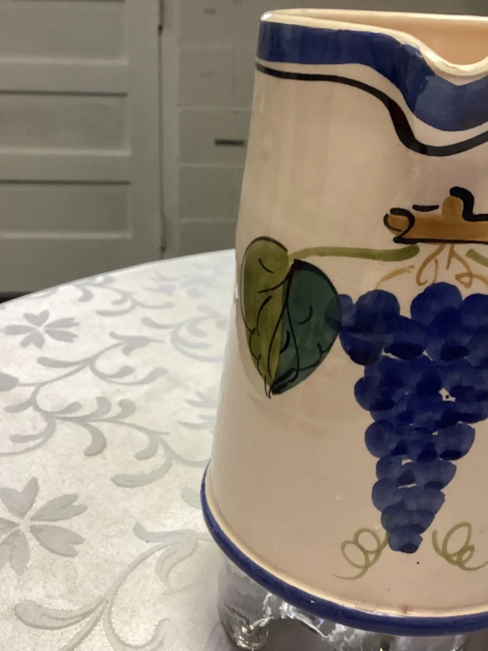 Grapes motif made I. Italy pitcher just beautiful